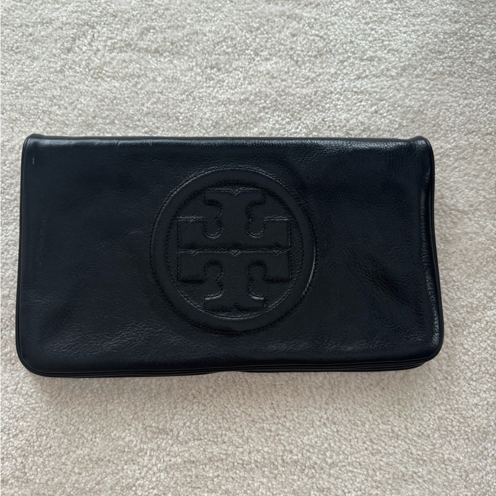 Tory Burch Black Leather Clutch